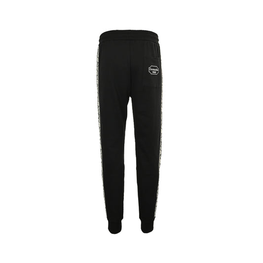 jacquard webbing trousers with embroidered logo