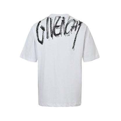25ss graffiti lettering embroidered logo short sleeves