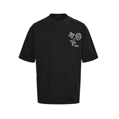 25ss Three Flower Adhesive Logo Short Sleeve