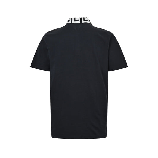 Portrait embroidered POLO short sleeves