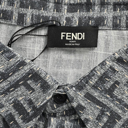 25ss Topstitched FF jacquard short-sleeved shirt