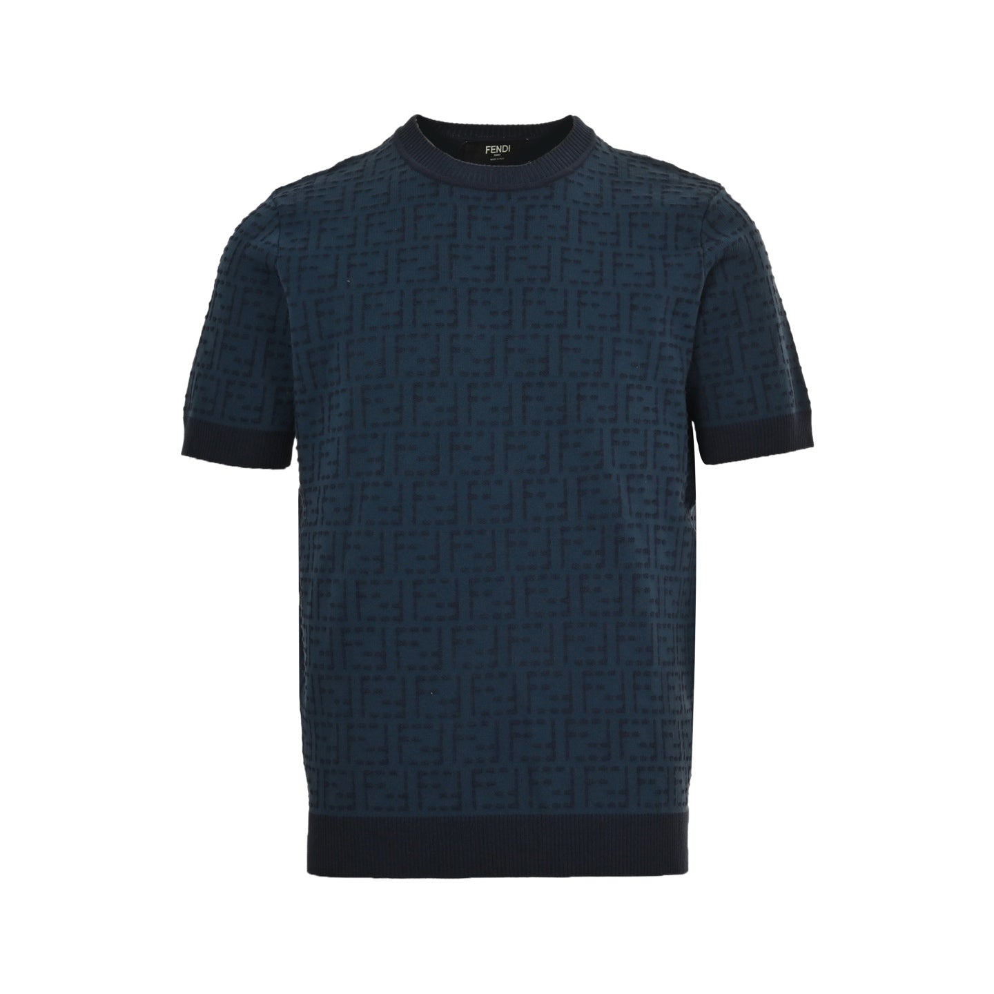 25ss full width FF jacquard knitted short sleeved shirt