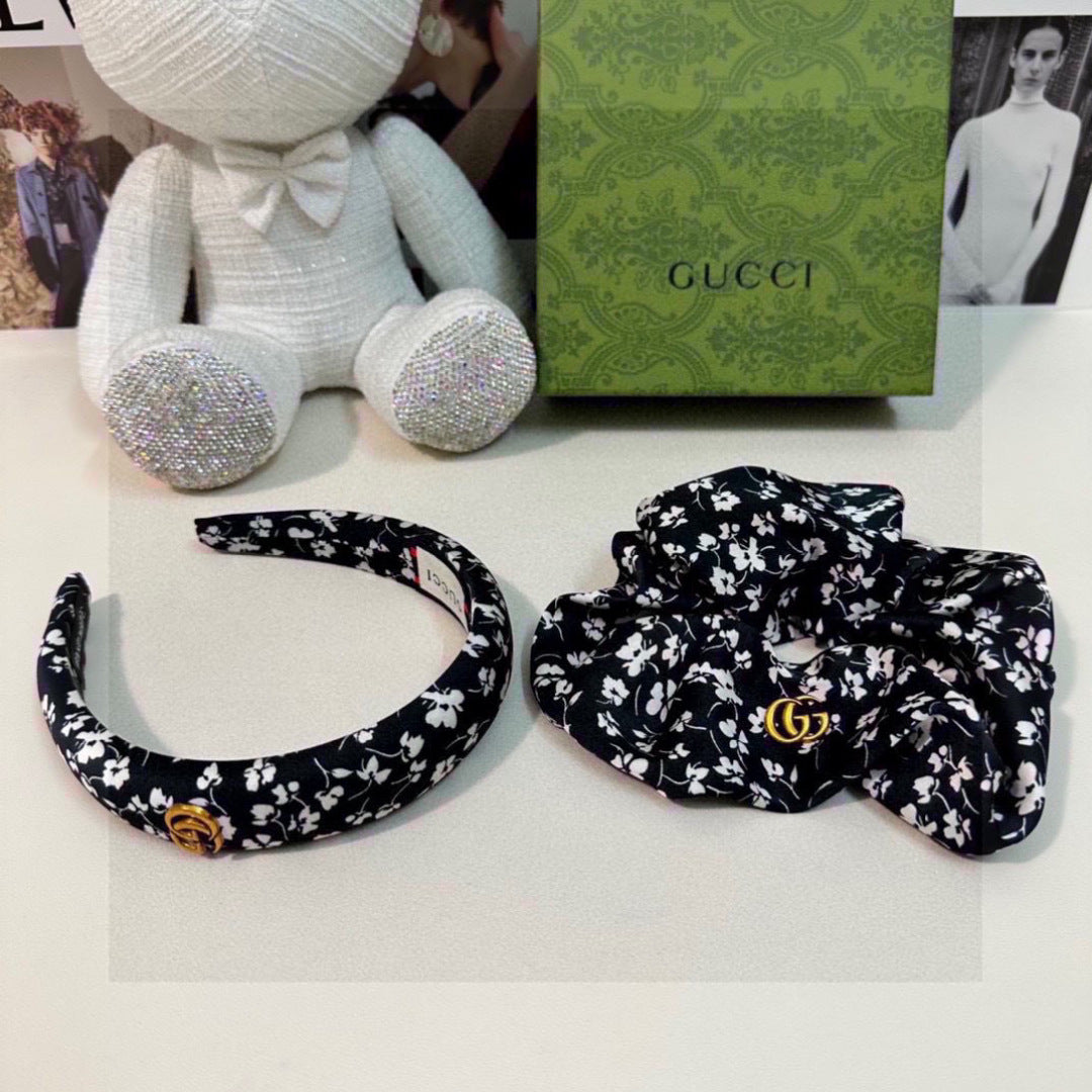 Floral Two-Piece Headband and Hair Tie Set