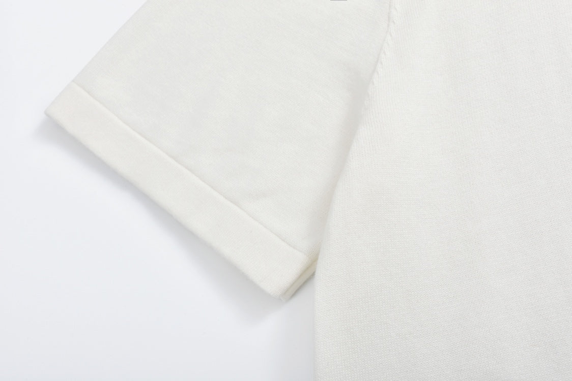 25ss Color Diamond Gradient Woolen Short Sleeve