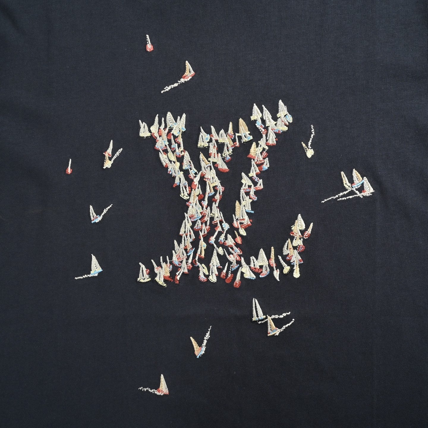 25ss sailboat embroidered logo short sleeved shirt