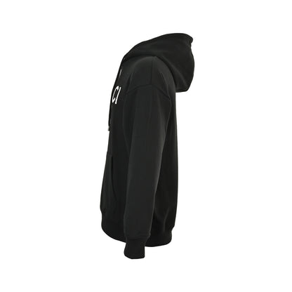 25FW Lettering embroidered hooded sweatshirt