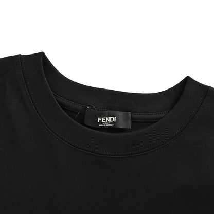 25ss plush letter eye print short sleeved shirt