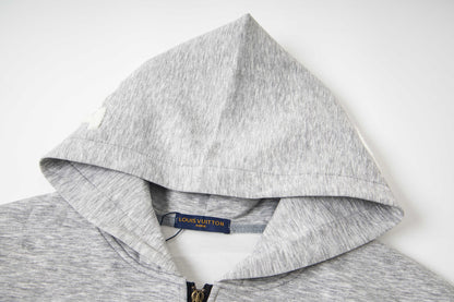 25ss Devoré Terry Embroidery Zippered Hooded Jacket