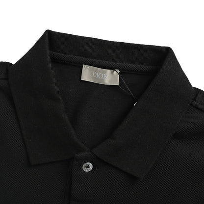 25ss silicone diamond logo Polo short sleeved shirt