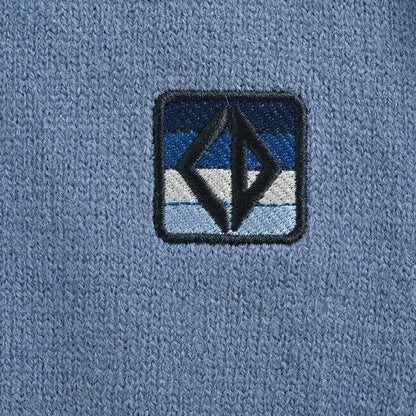 25Fw 25Fw Blue Gradient Stripe Patch Crew Neck Sweater