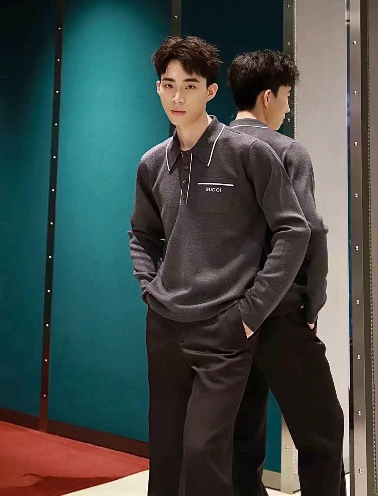 25FW Knitted Polo Sweater