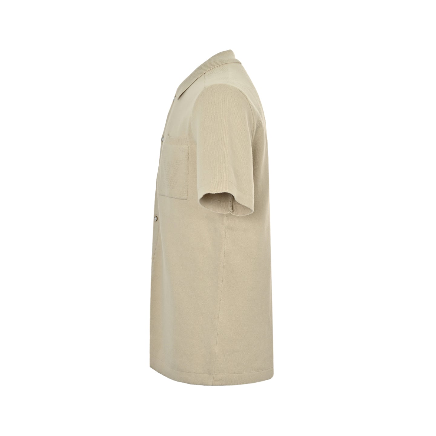 25ss pocket jacquard logo knitted short sleeved shirt