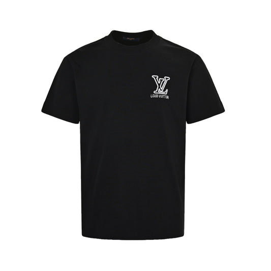 25ss Embroidered monogram logo short sleeves