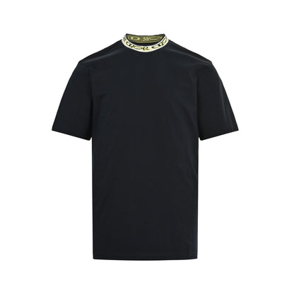 25 Neckline Letter Jacquard Webbing Short Sleeves