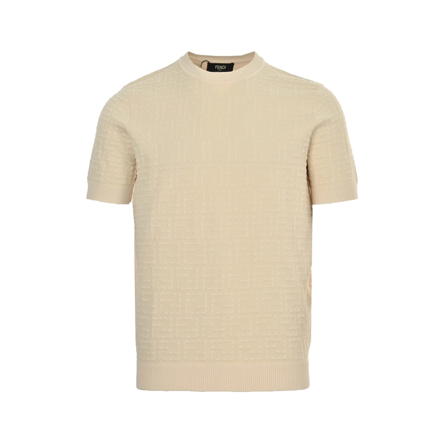 25ss full width FF jacquard knitted short sleeved shirt
