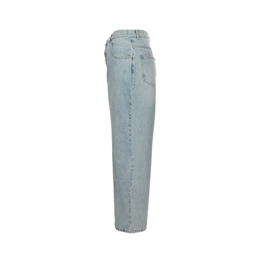 embroidered logo jeans
