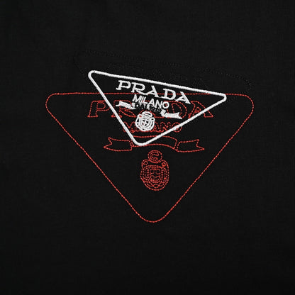 25ss Overlapping embroidered triangle logo short sleeves