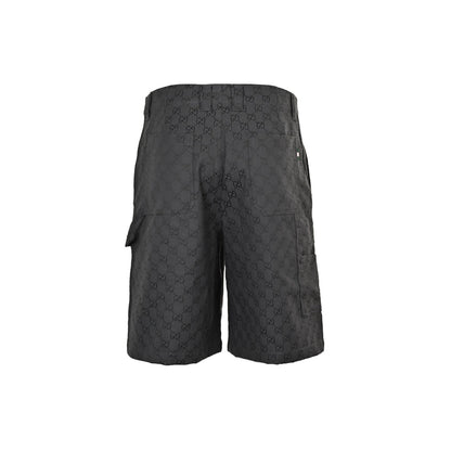 25ss full printed floral jacquard shorts set