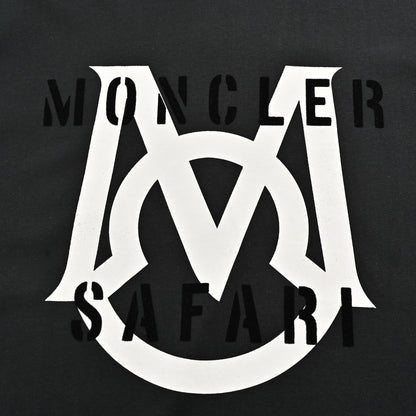 flocked letter logo printed short sleeves