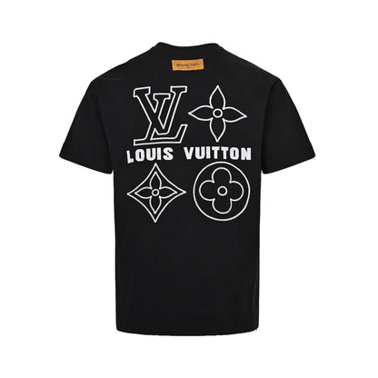 25ss Embroidered monogram logo short sleeves