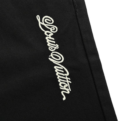 25ss Embroidered Letter Back Bag Decorative Trumpet Pants