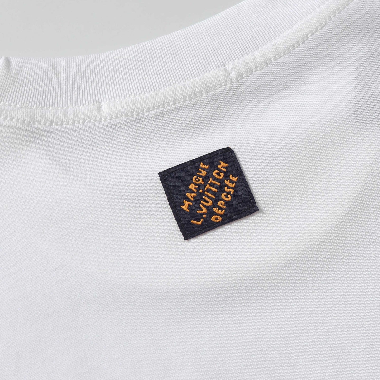 25ss Handmade bead embroidered short sleeved T-shirt