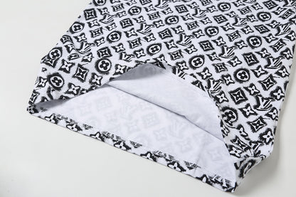 25ss Pixel dot matrix full printed short sleeved T-shirt