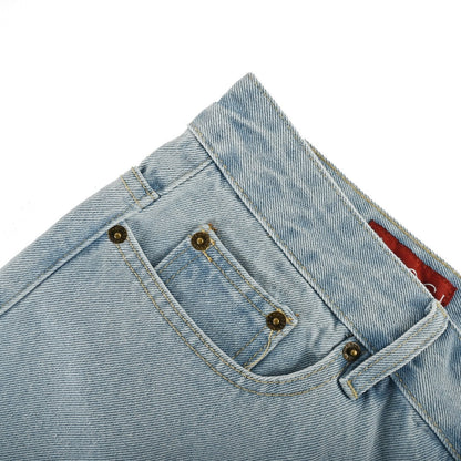 G 25 Washed blue denim shorts