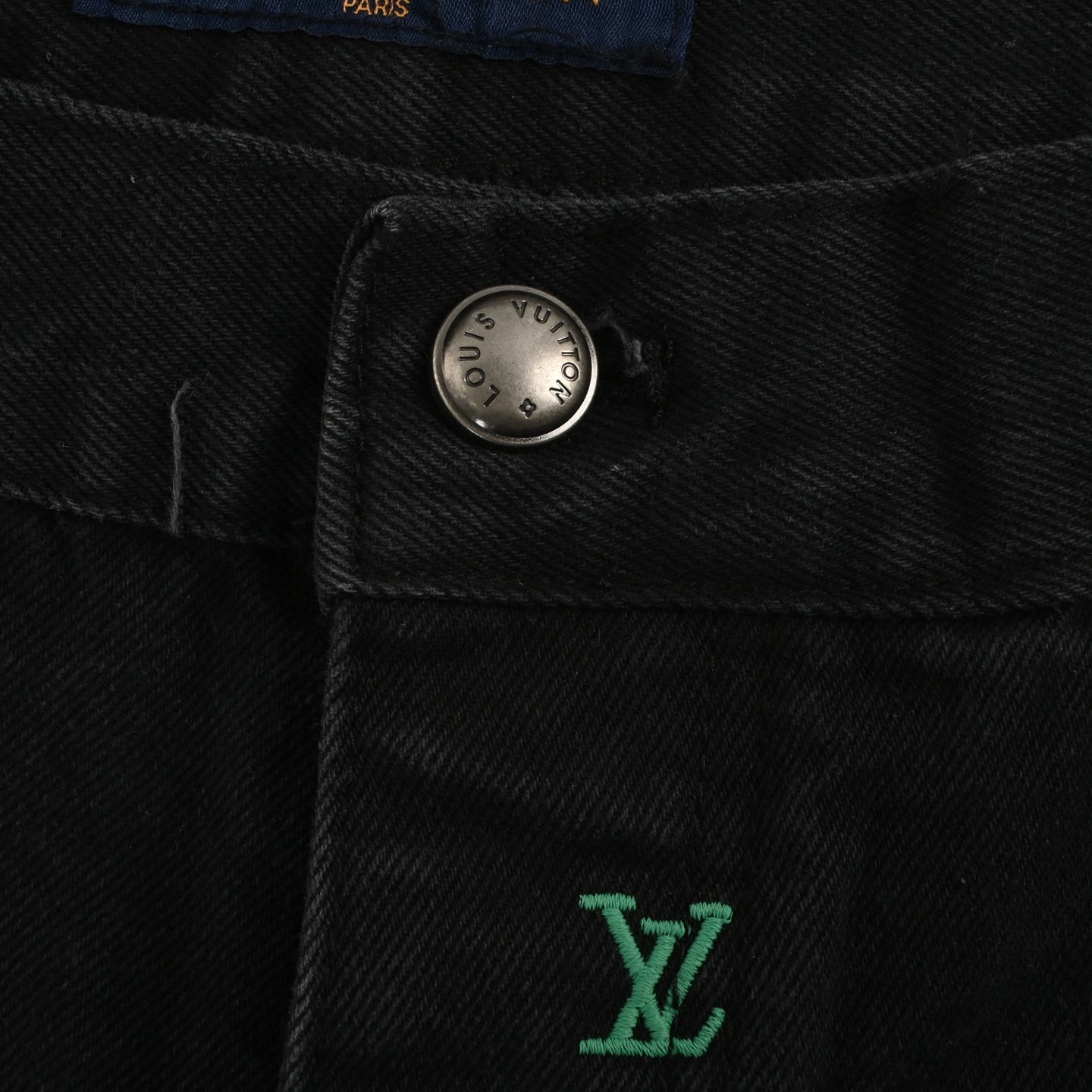 Gradient embroidered denim suit