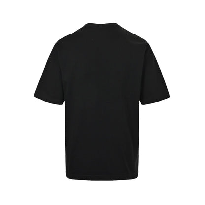 Presbyopic appliqué embroidered letter short sleeves