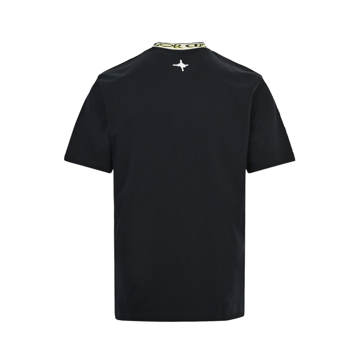 25 Neckline Letter Jacquard Webbing Short Sleeves