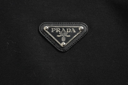 Triangle logo side paneled crew neck sweatshirt