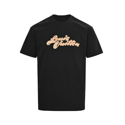 25ss Artistic Letter Logo Embroidered Short Sleeve