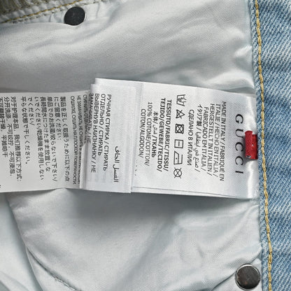 G 25 Washed blue denim shorts