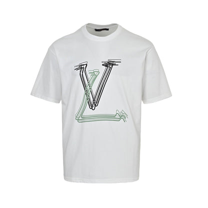 25ss line logo printed short sleeved shirt