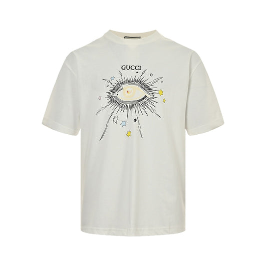 eye print short sleeves
