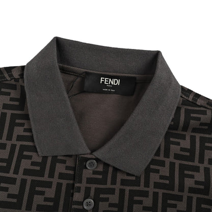 Double F full printed Polo short sleeved shirt