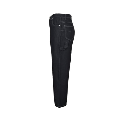 Series embroidered denim trousers