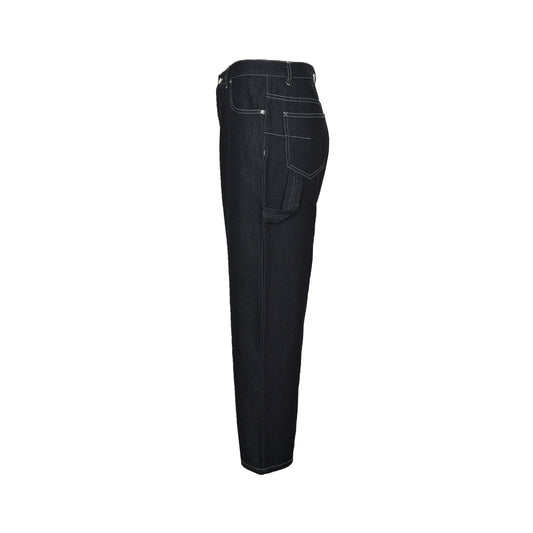 Series embroidered denim trousers