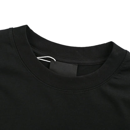 25ss front and back grid letter logo embroidered short sleeved shirt