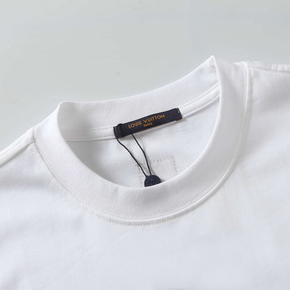 25ss Handmade bead embroidered short sleeved T-shirt