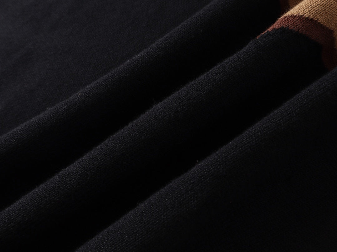 24SS early spring new jacquard knitted pullover short sleeved T-shirt.
