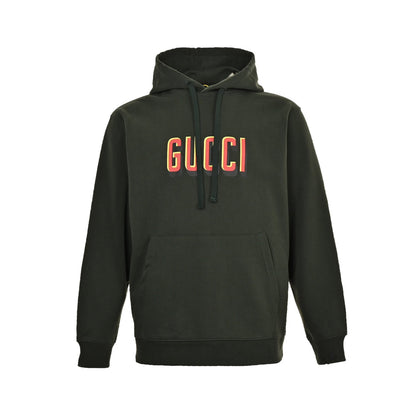 ghost letter print hooded sweatshirt
