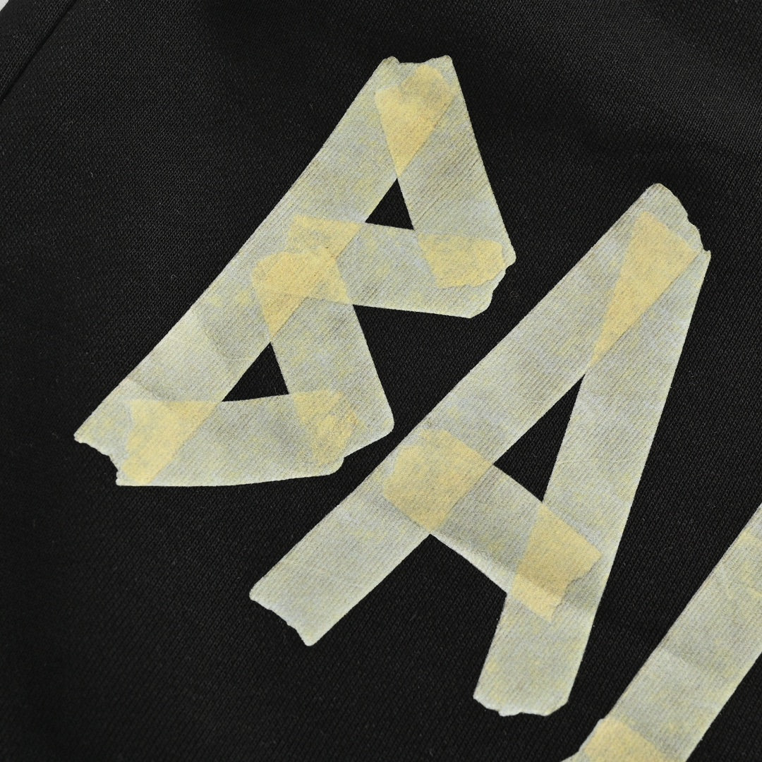 25SS Masking tape print shorts