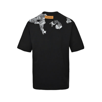 25ss Ink-dyed letter print short sleeves