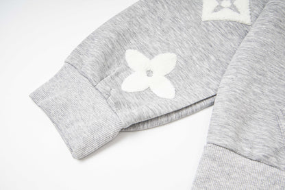 25ss Devoré Terry Embroidery Zippered Hooded Jacket