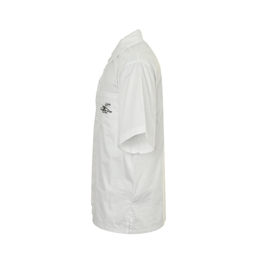 25ss lily of the valley embroidered short-sleeved shirt