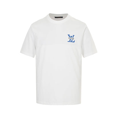 25ss front and back thick rubber printed logo short sleeves