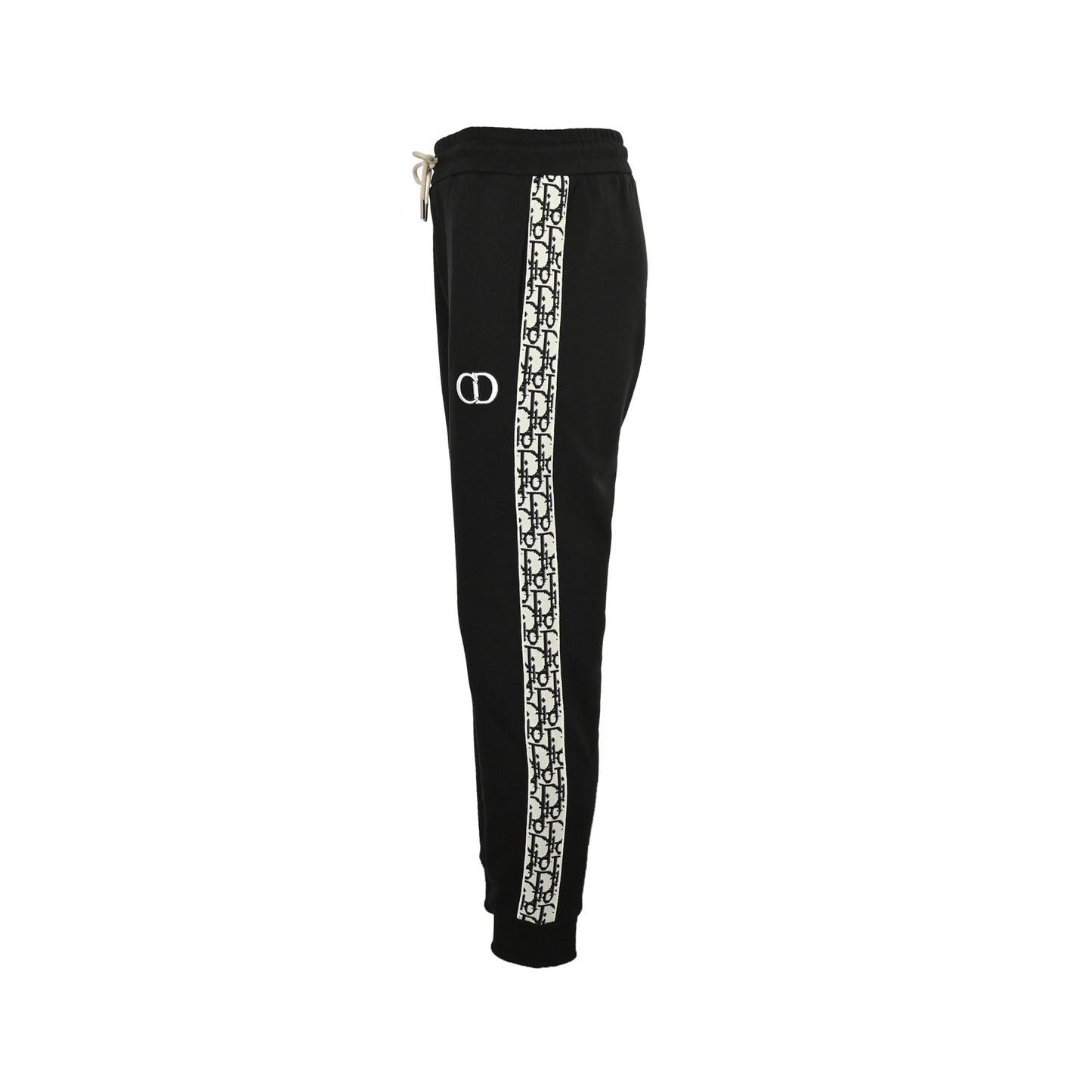 jacquard webbing trousers with embroidered logo