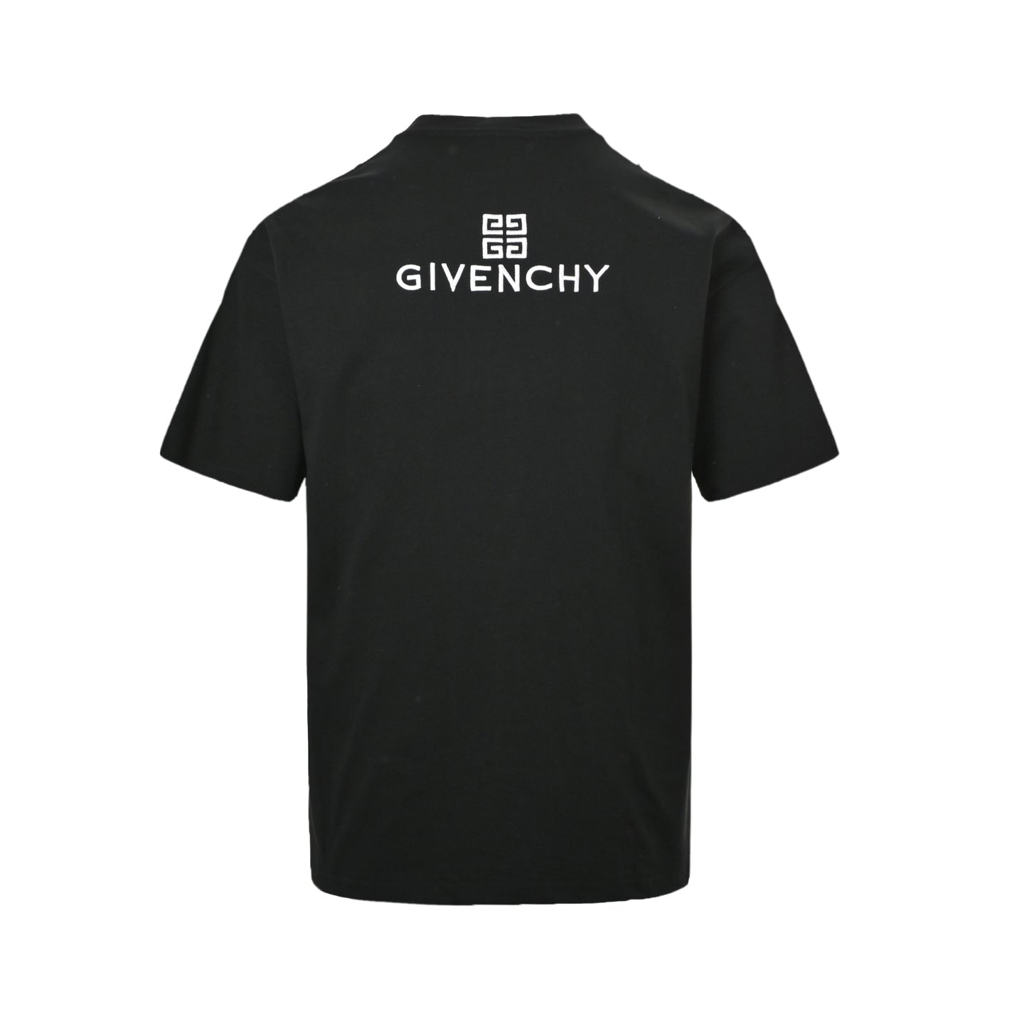 25ss front and back grid letter logo embroidered short sleeved shirt